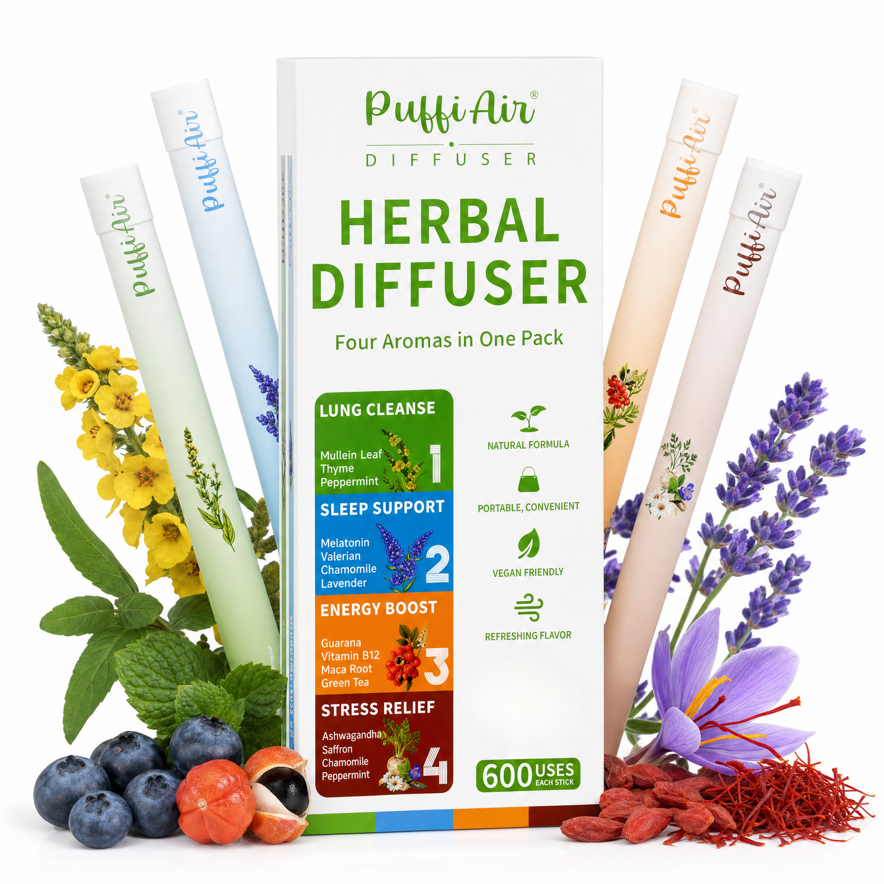 Puffi - Blend Natural 4 em 1 para Libertar do Vape